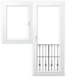 Jednokrilna balkonska vrata u kombinaciji s jednokrilnim pvc prozorom