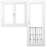 Jednokrilna balkonska vrata u kombinaciji s dvokrilnim pvc prozorom